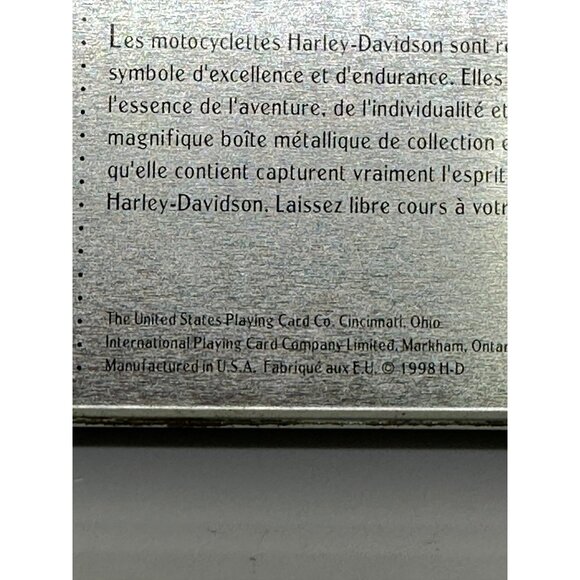 Harley-Davidson 2 Deck Playing Cards Set in Motorcycle Tin | Orange & Black - Picture 10 of 10